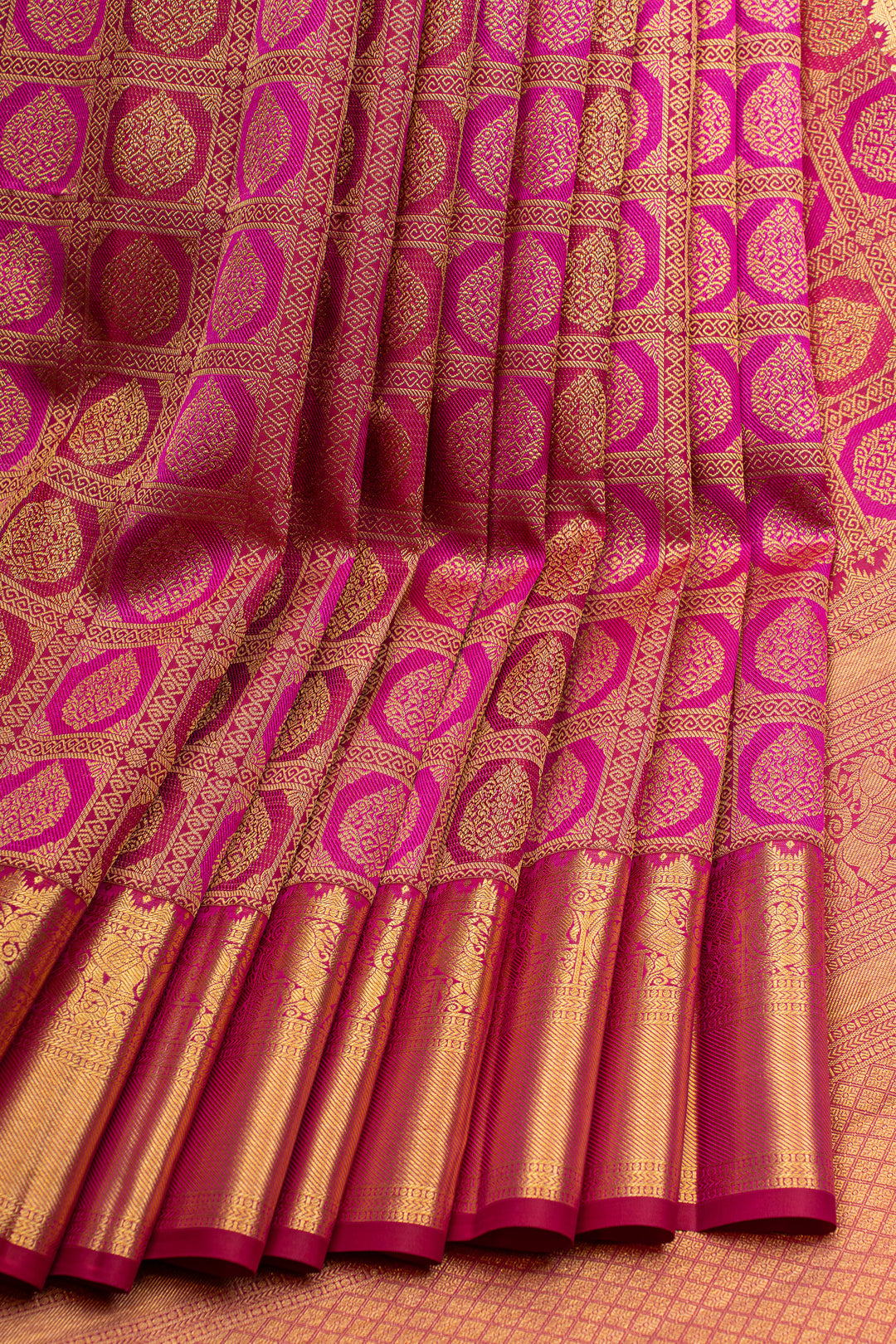Purple brocade  pure Kanchipuram  silk saree