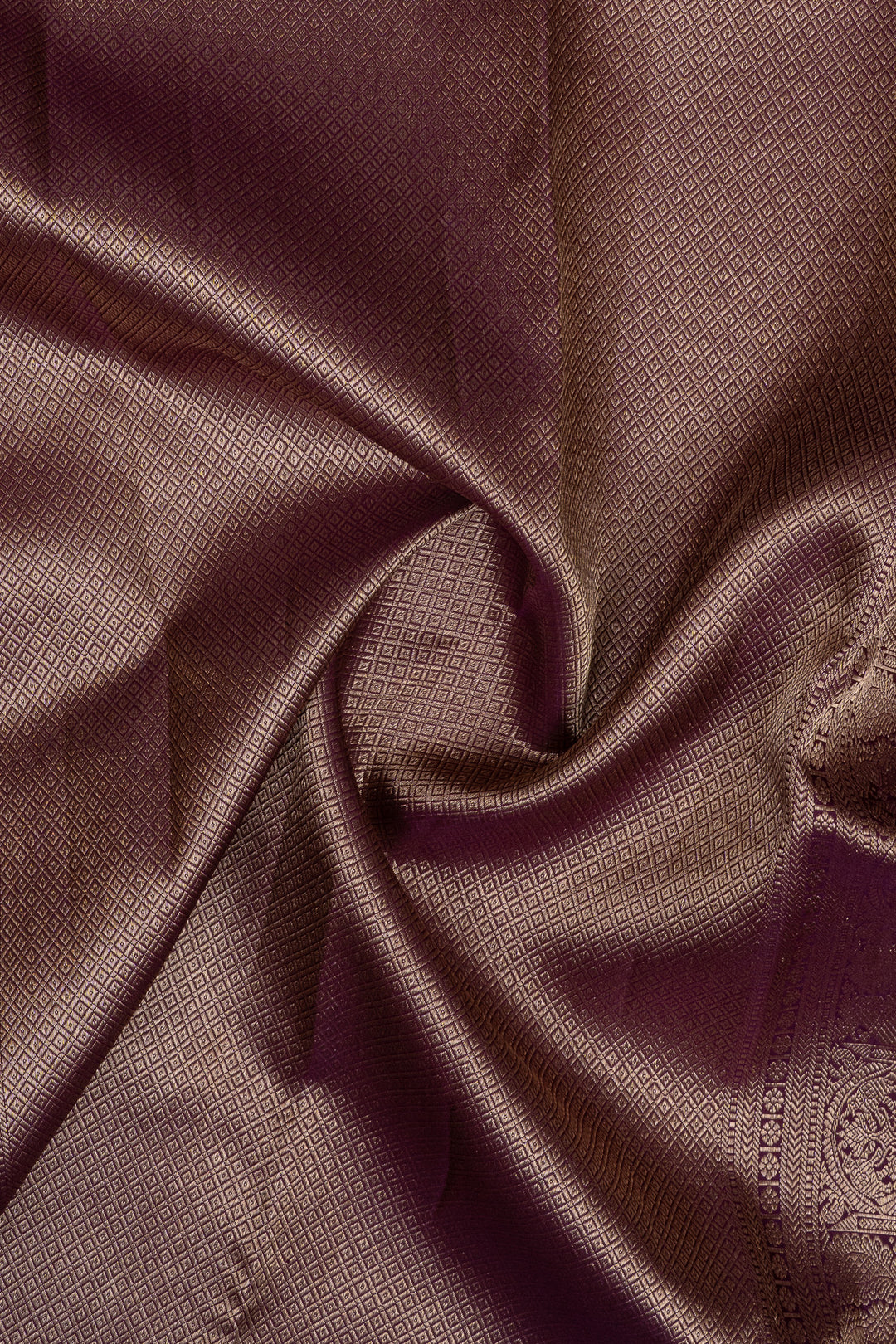 Purple brocade pure kanchipuram silk saree