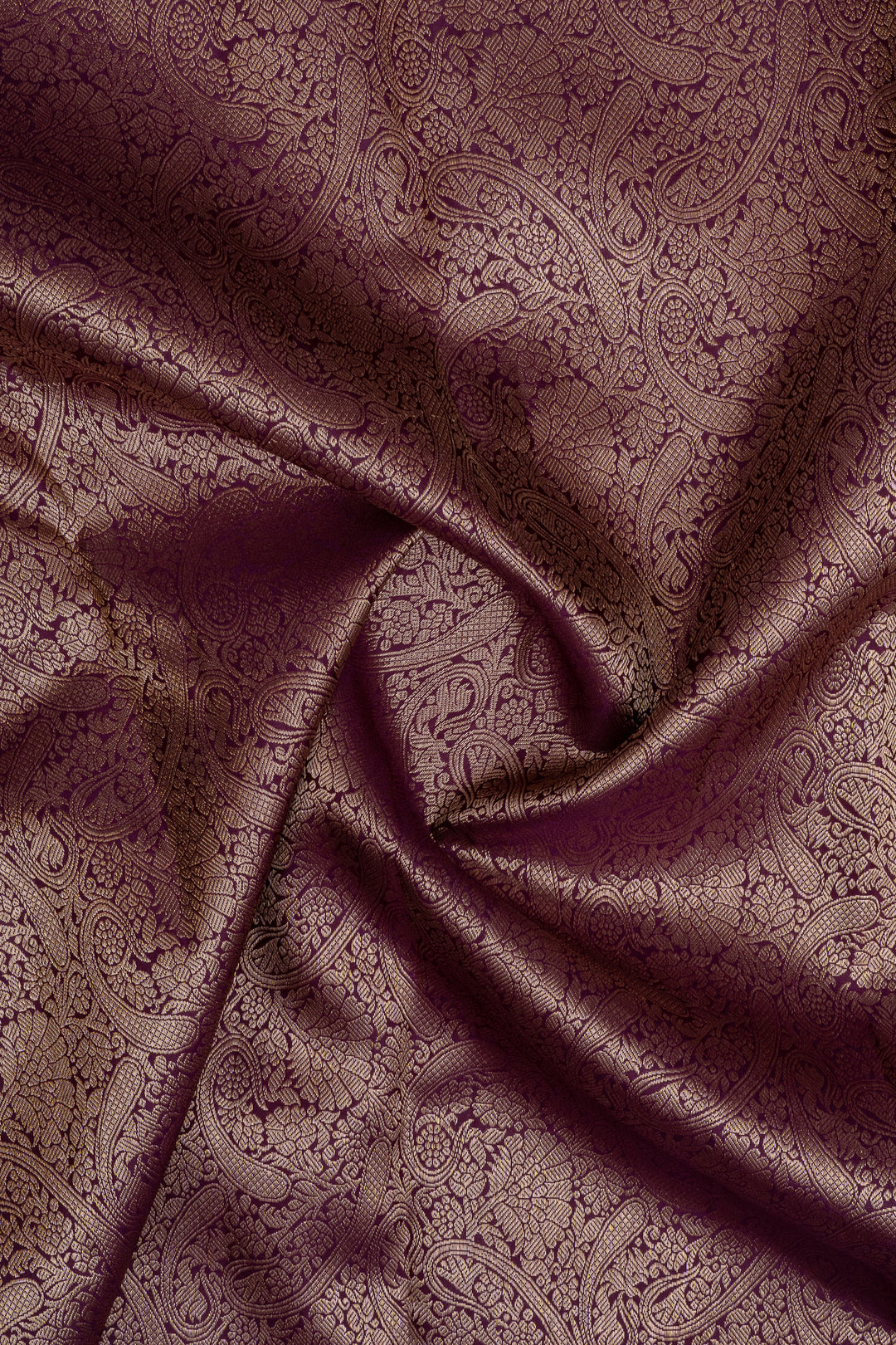 Purple brocade pure kanchipuram silk saree