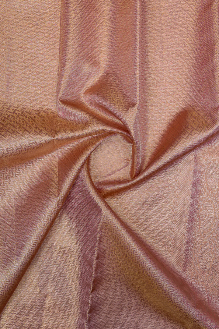 Pink and gold tissue  pure Kanchipuram  silk saree