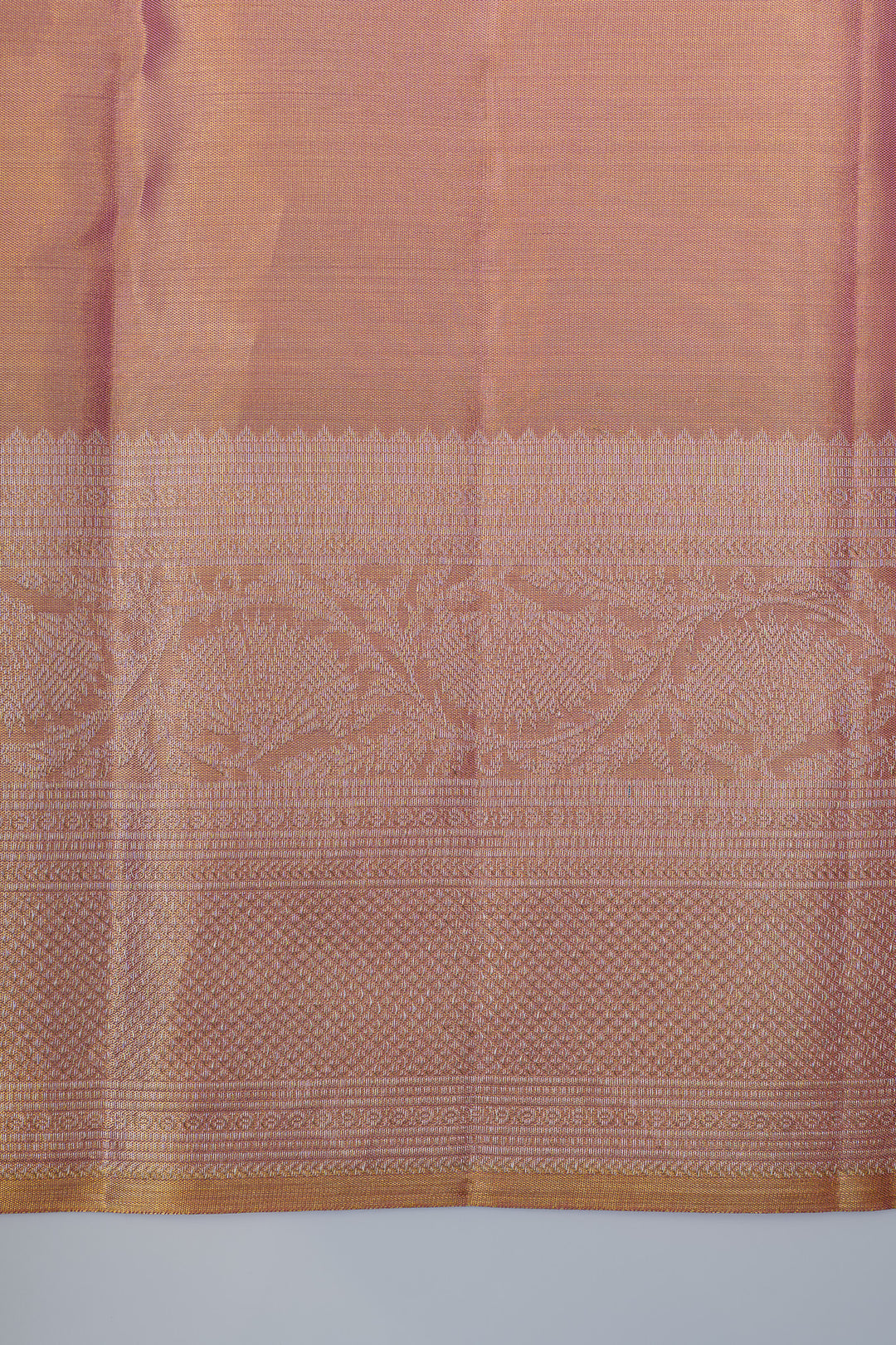 Pink and gold tissue  pure Kanchipuram  silk saree