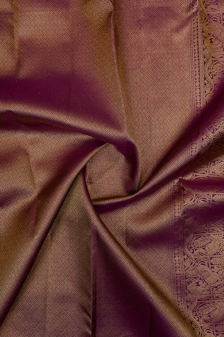 Mehendi green neli stripes pure Kanchipuram silk saree