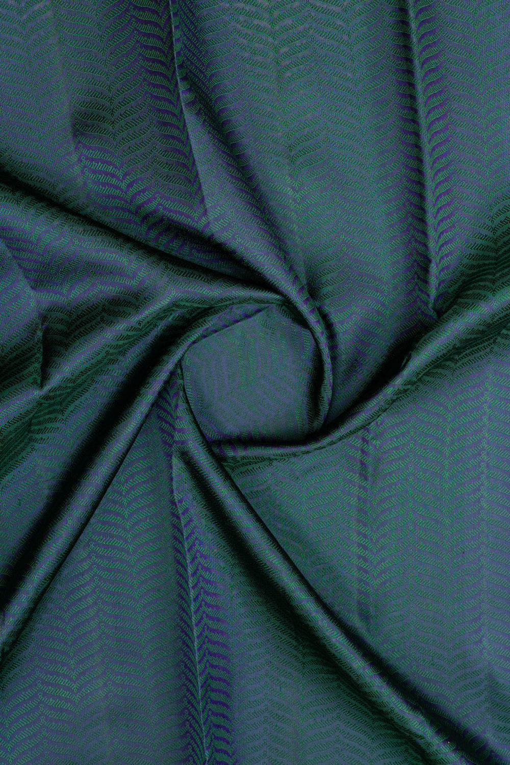 Peacock blue thread brocade Pattu pettu pure Kanchipuram silk saree