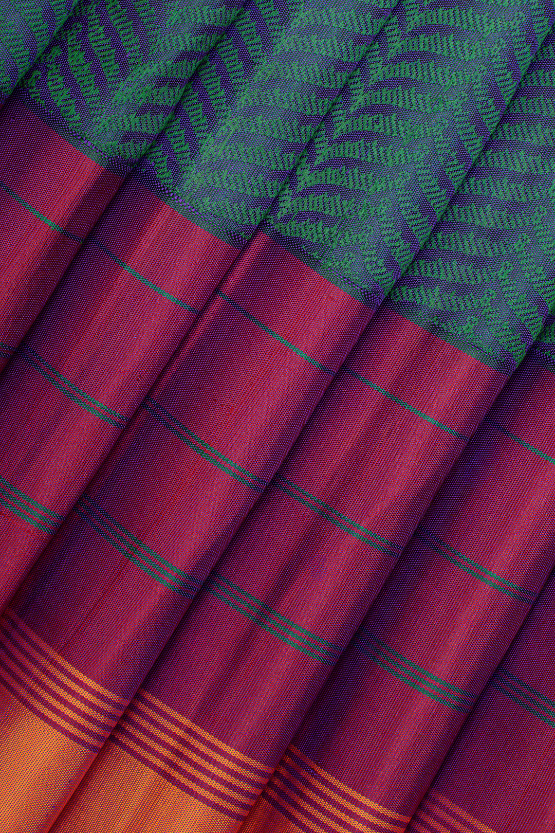 Peacock blue thread brocade Pattu pettu pure Kanchipuram silk saree