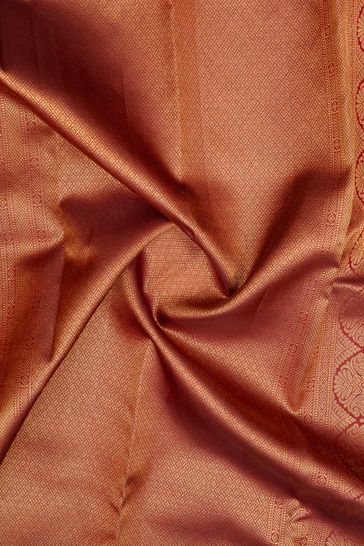 Purple brocade pure kanchipuram silk saree