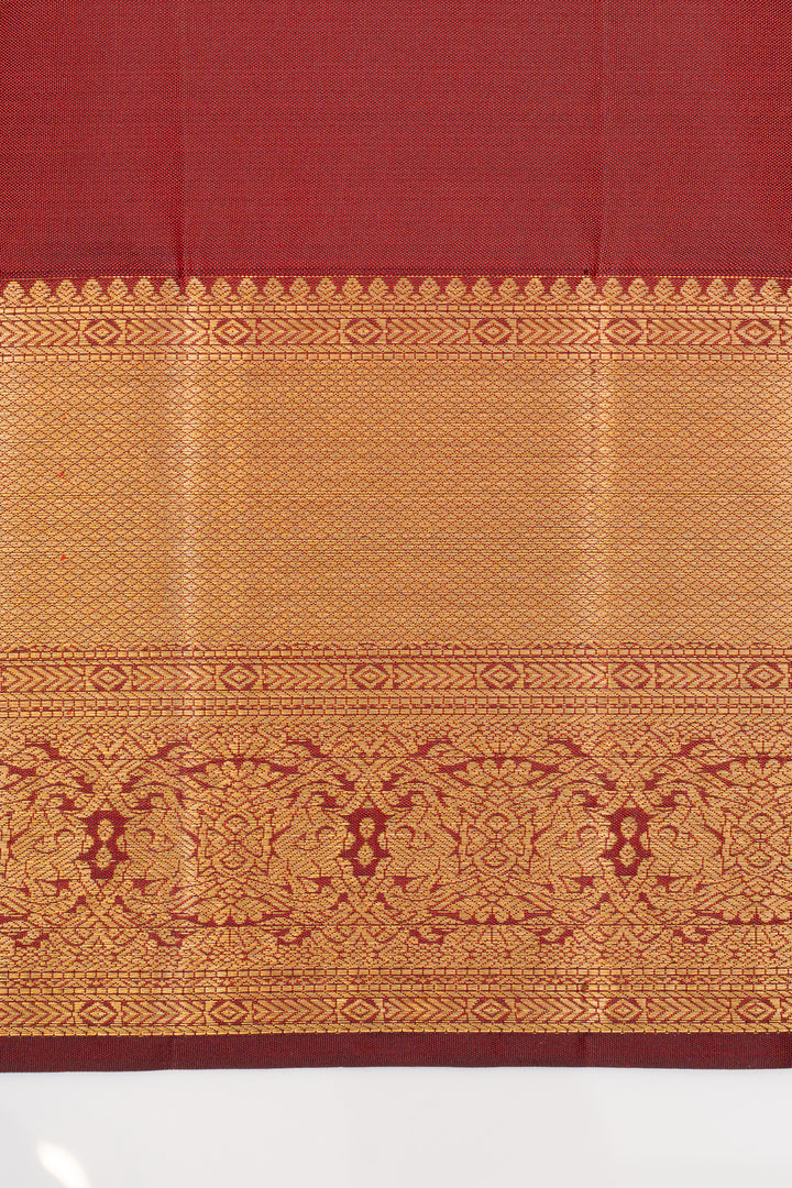 Purple brocade pure kanchipuram silk saree