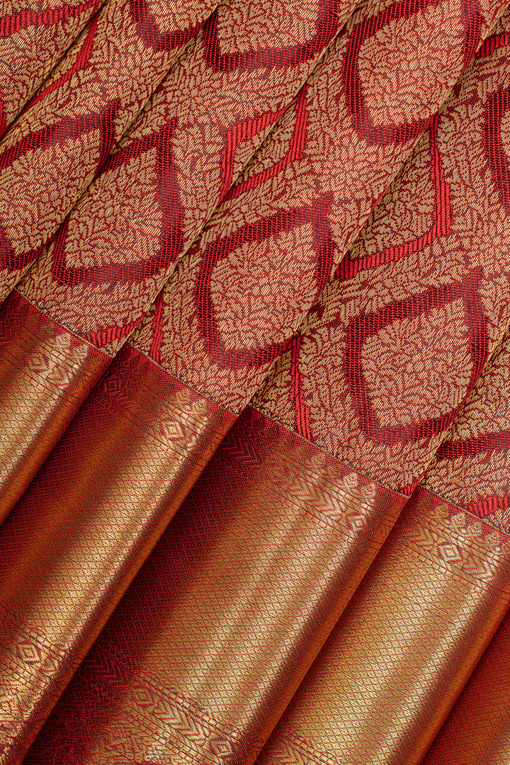 Purple brocade pure kanchipuram silk saree