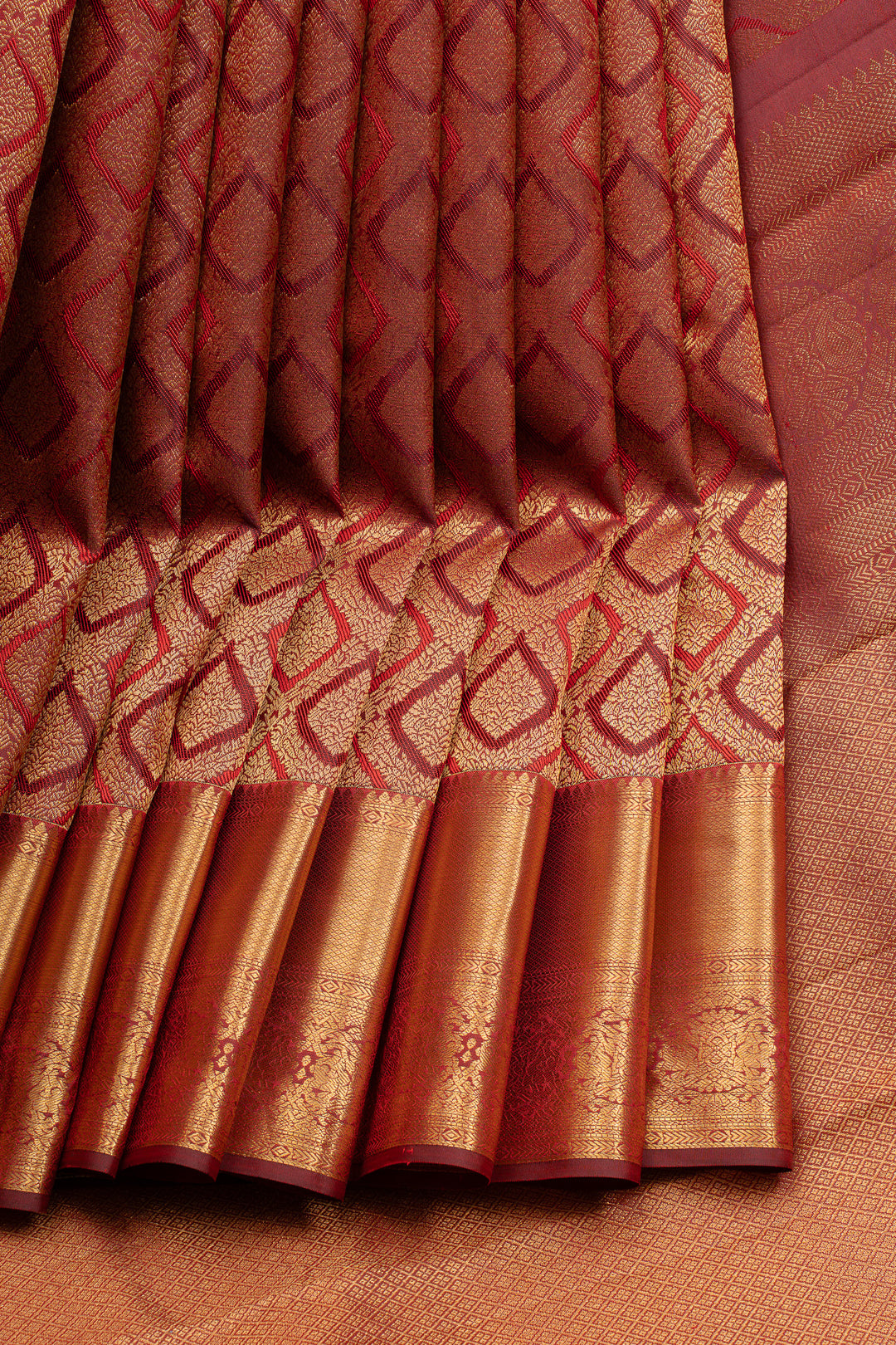 Purple brocade pure kanchipuram silk saree