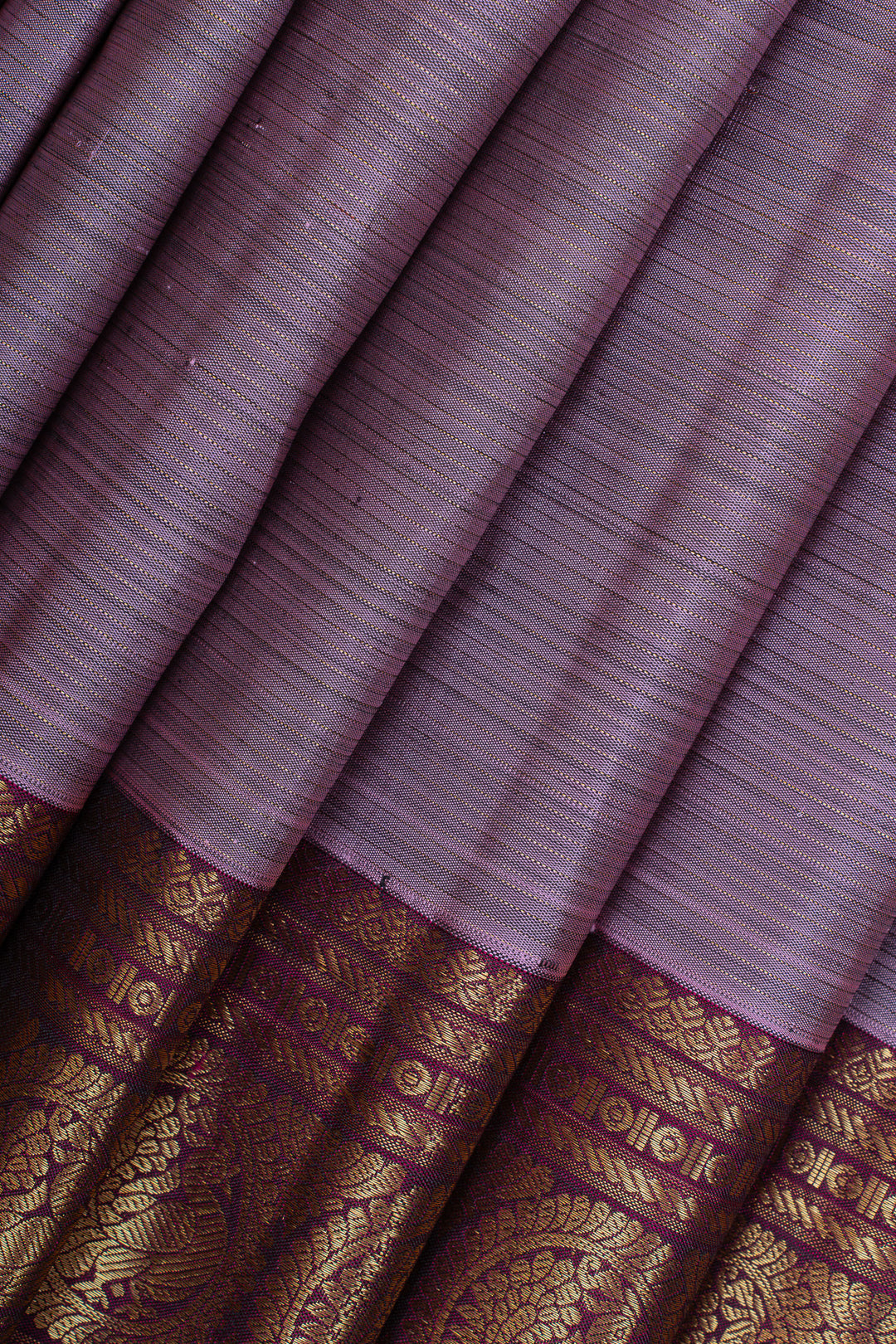 Light purple traditional pure kanchipuram silk saree