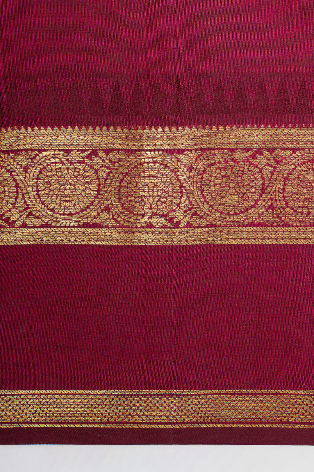 Rust orange traditional pure kanchipuram silk saree