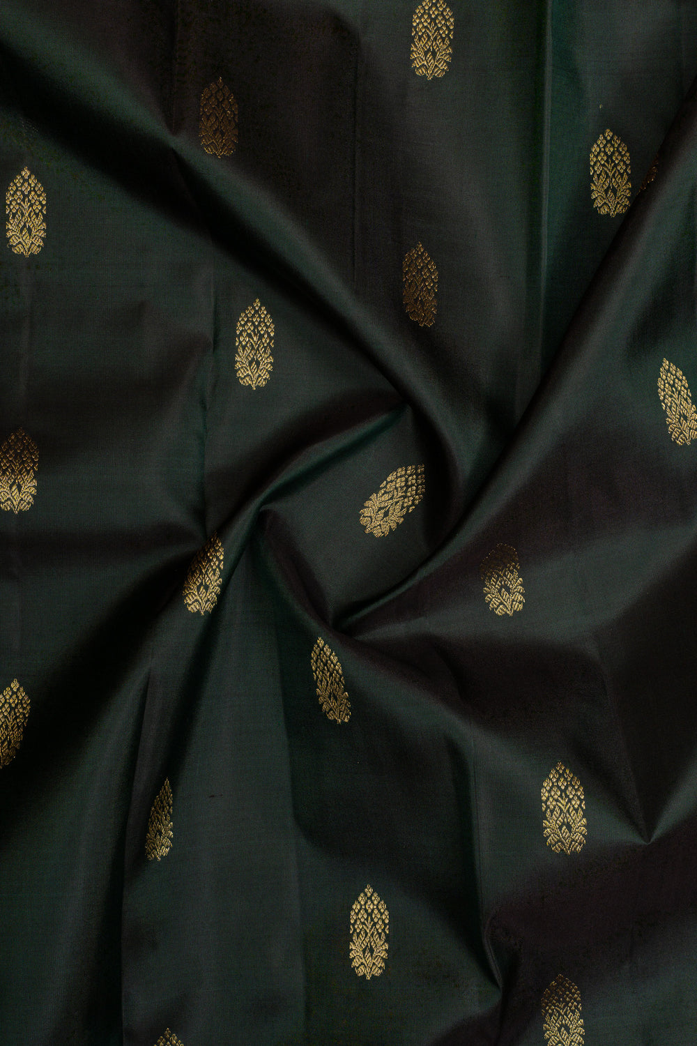 Bottle green traditional pure kanchipuram silk sare