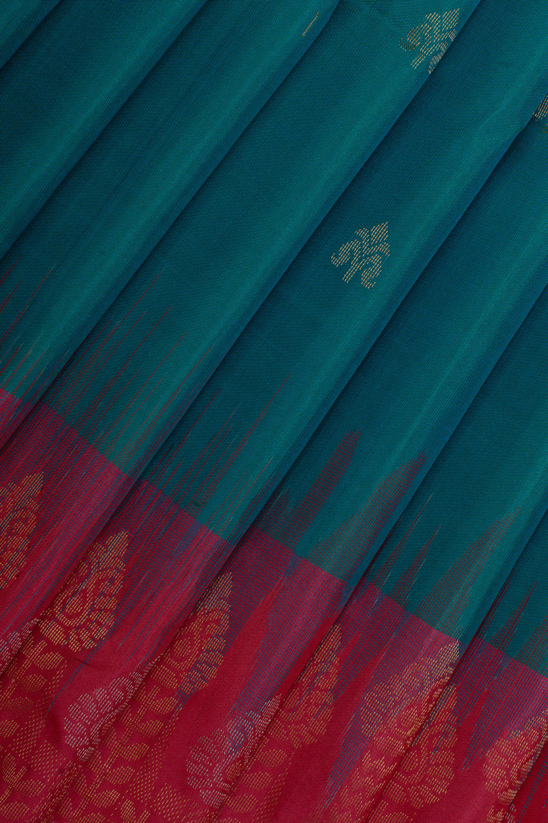 Blue traditional pure soft silk saree
