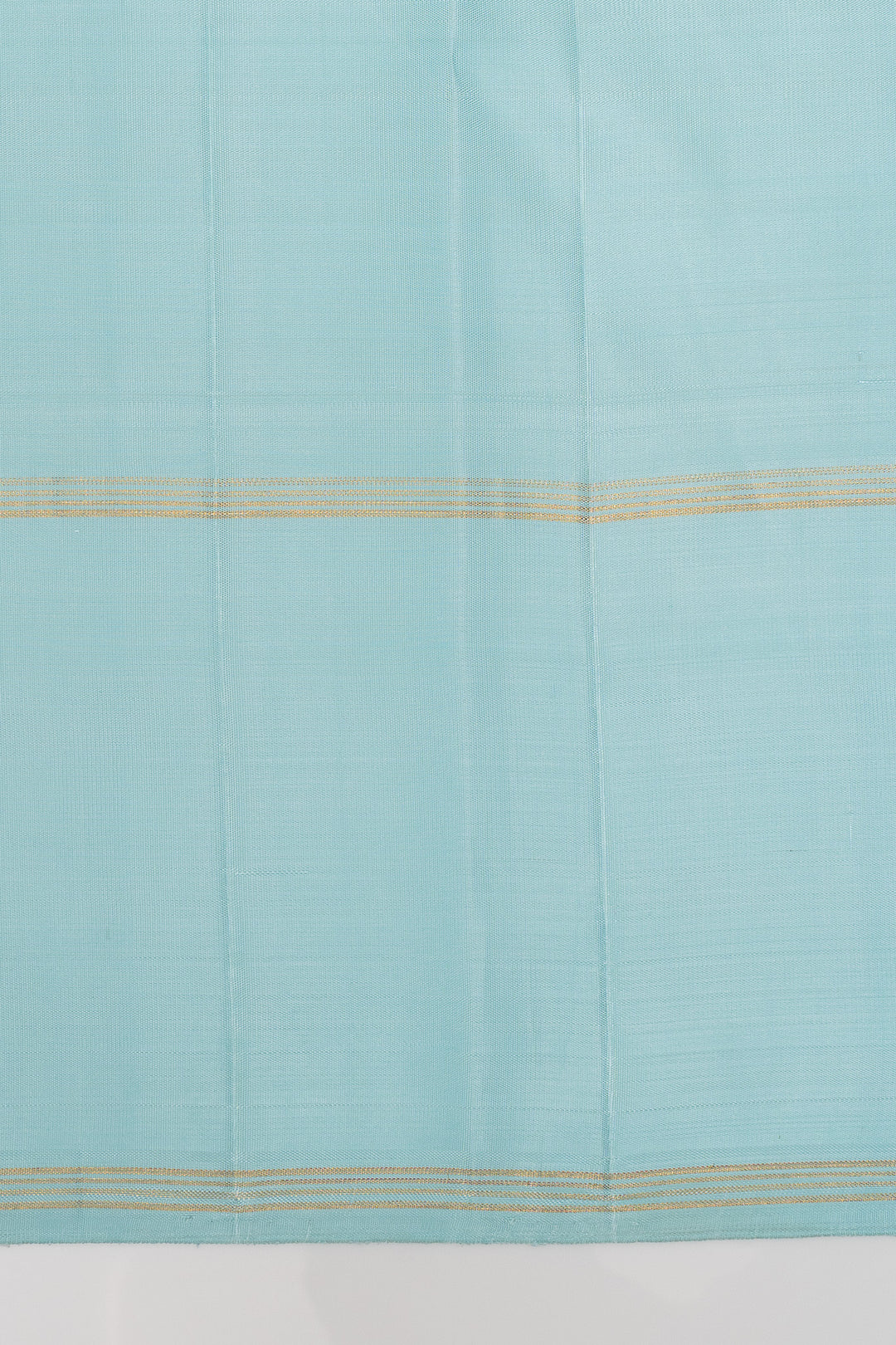 Sky blue brown multi checks pure kanchipuram silk saree