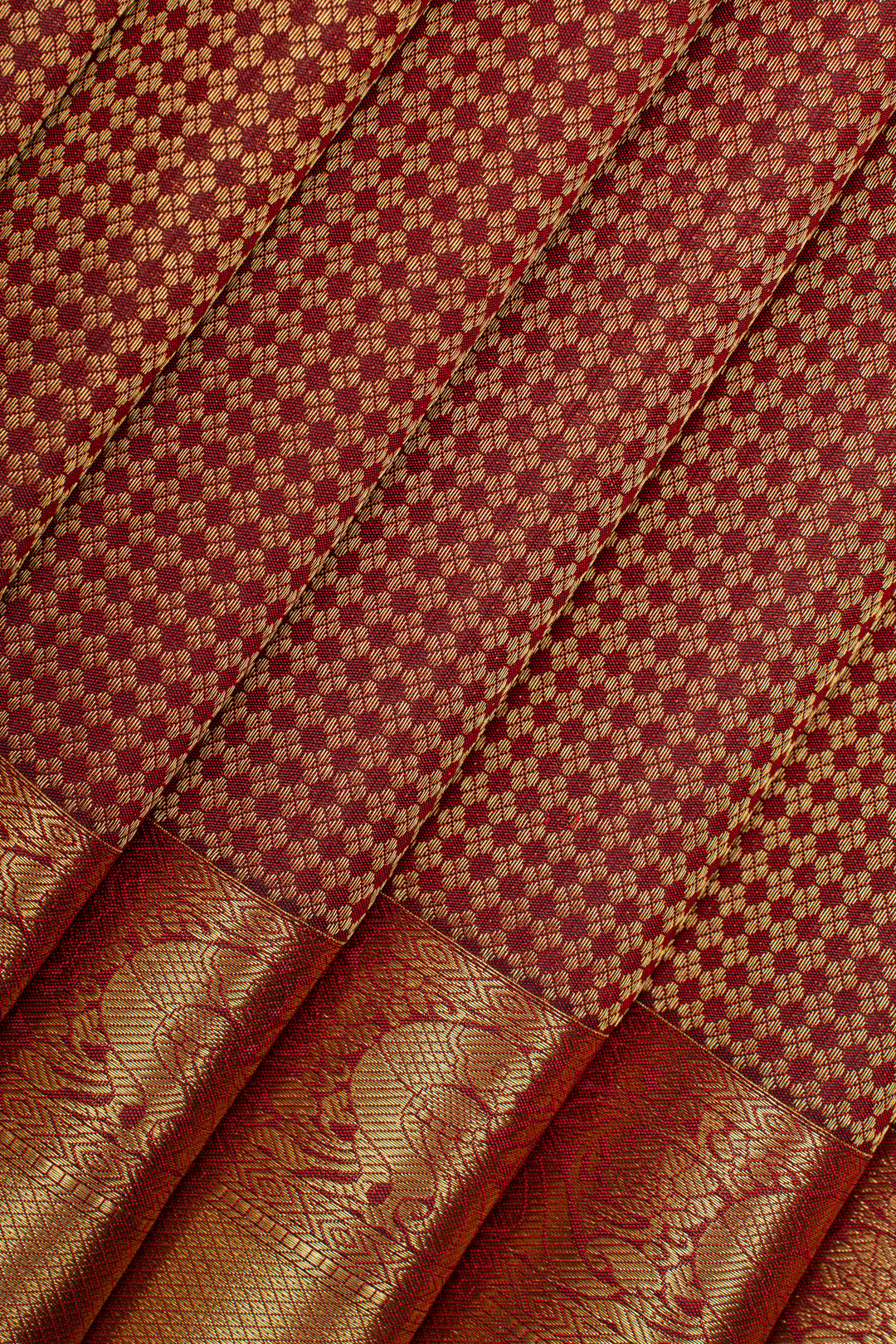 Red traditional pure kanchipuram silk saree