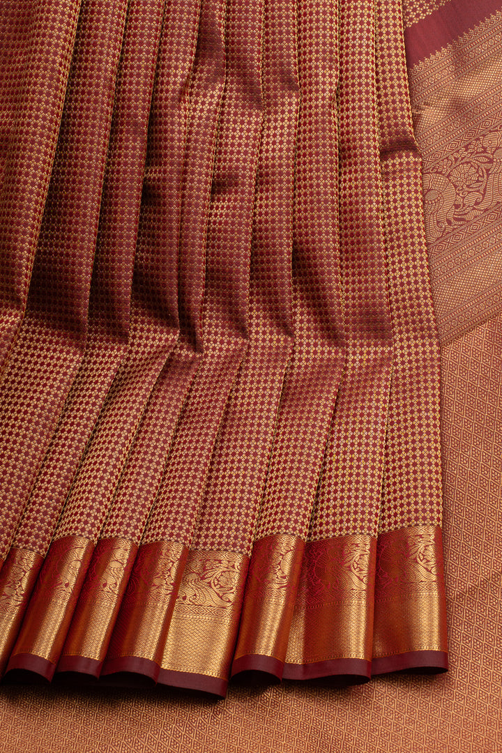 Red traditional pure kanchipuram silk saree