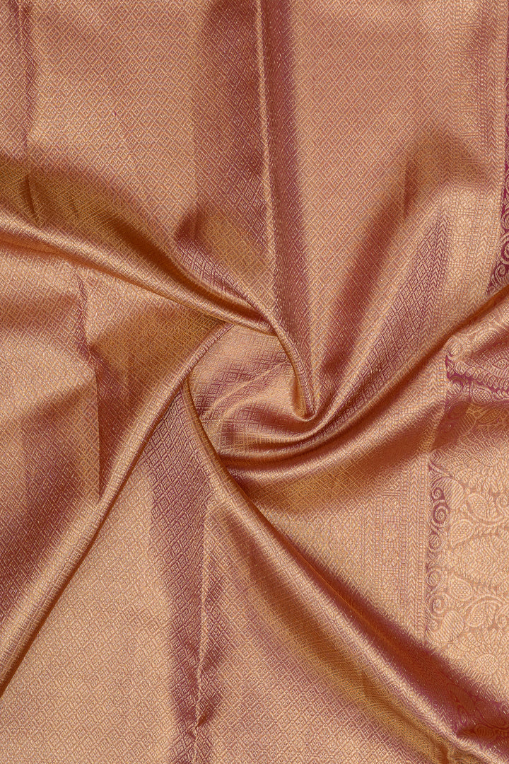 Pastel tissue brocade pure kanchipuram silk saree
