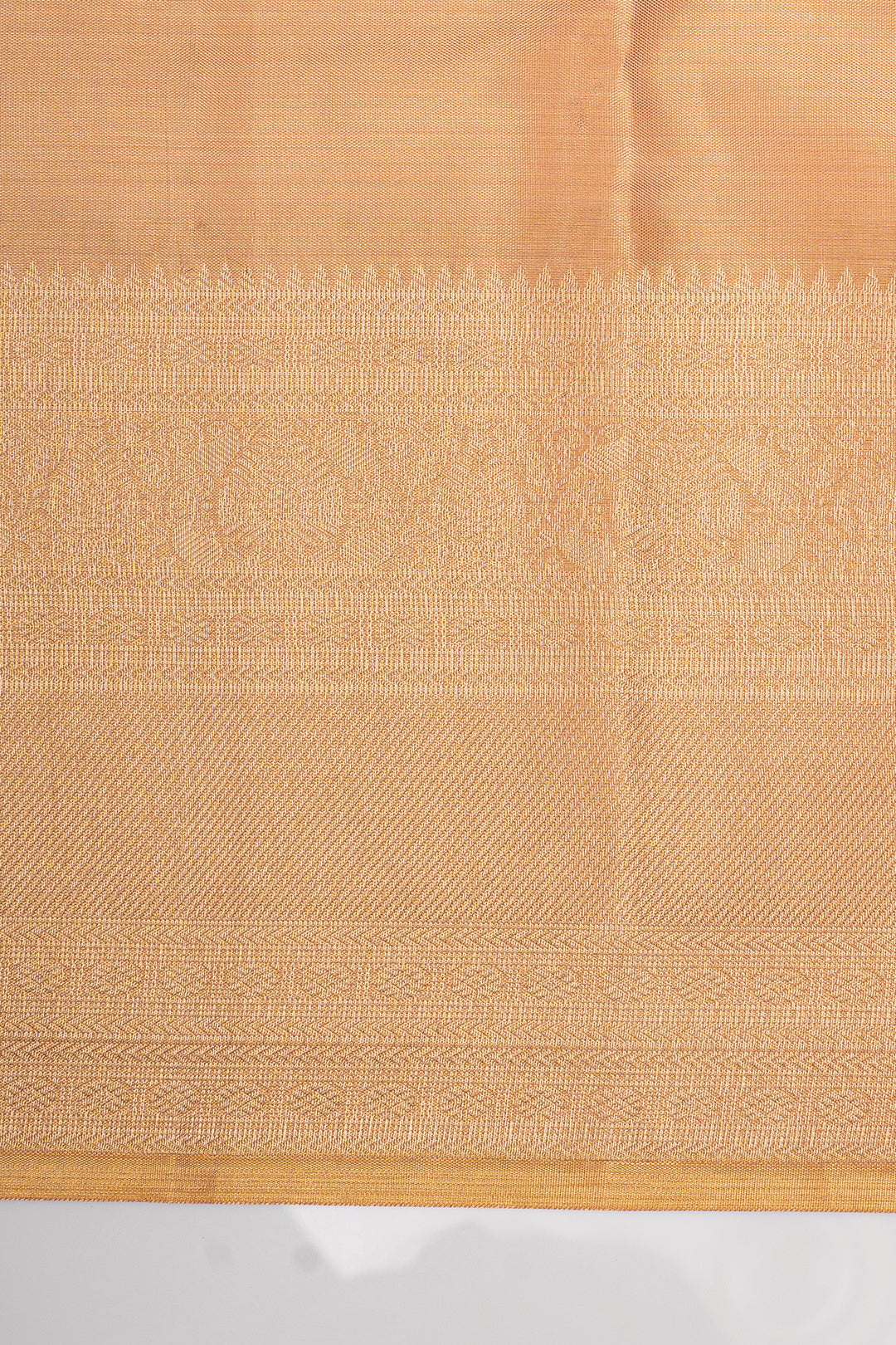 Sandel tissue brocade pure kanchipuram silk saree