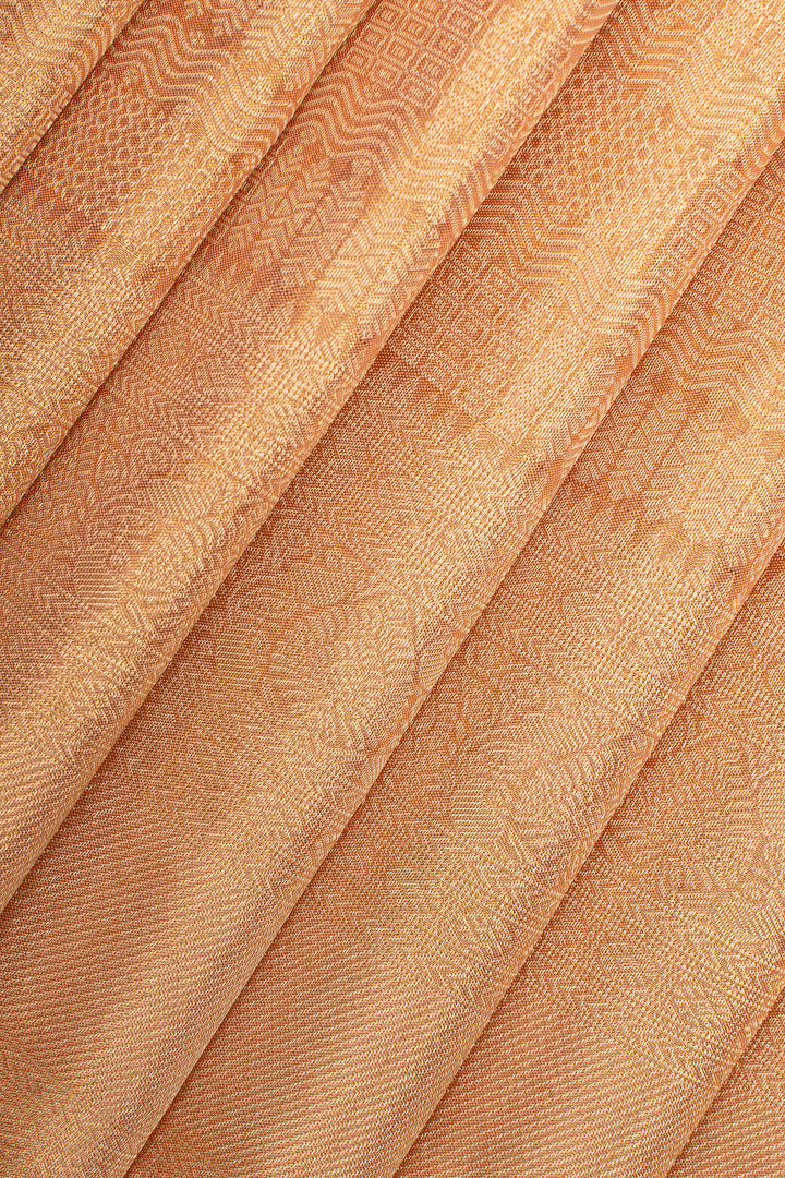 Sandel tissue brocade pure kanchipuram silk saree