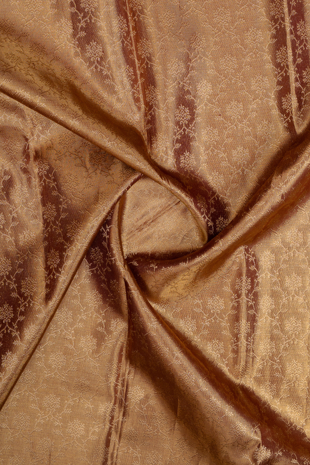 Brown tissue brocade pure kanchipuram silk saree