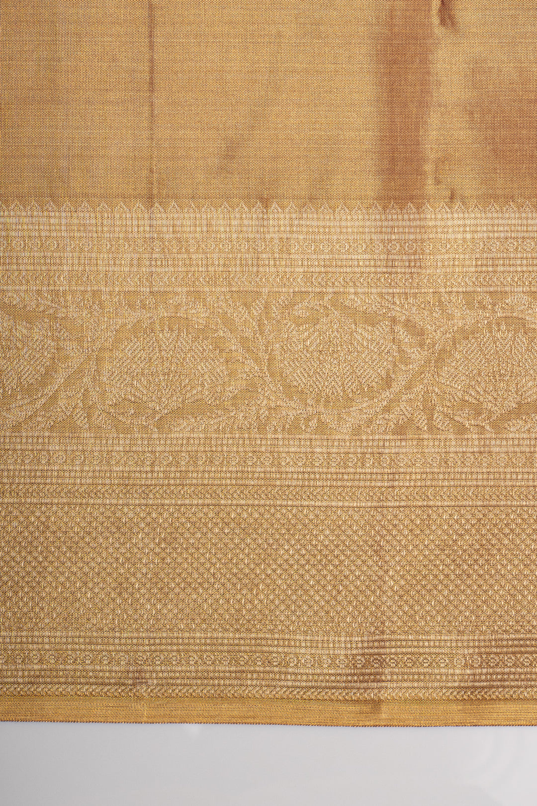 Brown tissue brocade pure kanchipuram silk saree