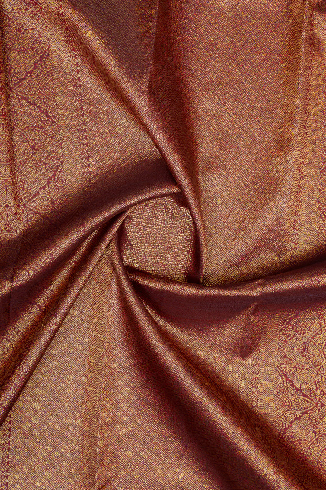 Red stripes pure kanchipuram silk saree