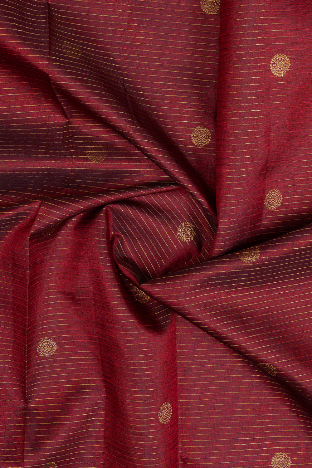 Red stripes pure kanchipuram silk saree