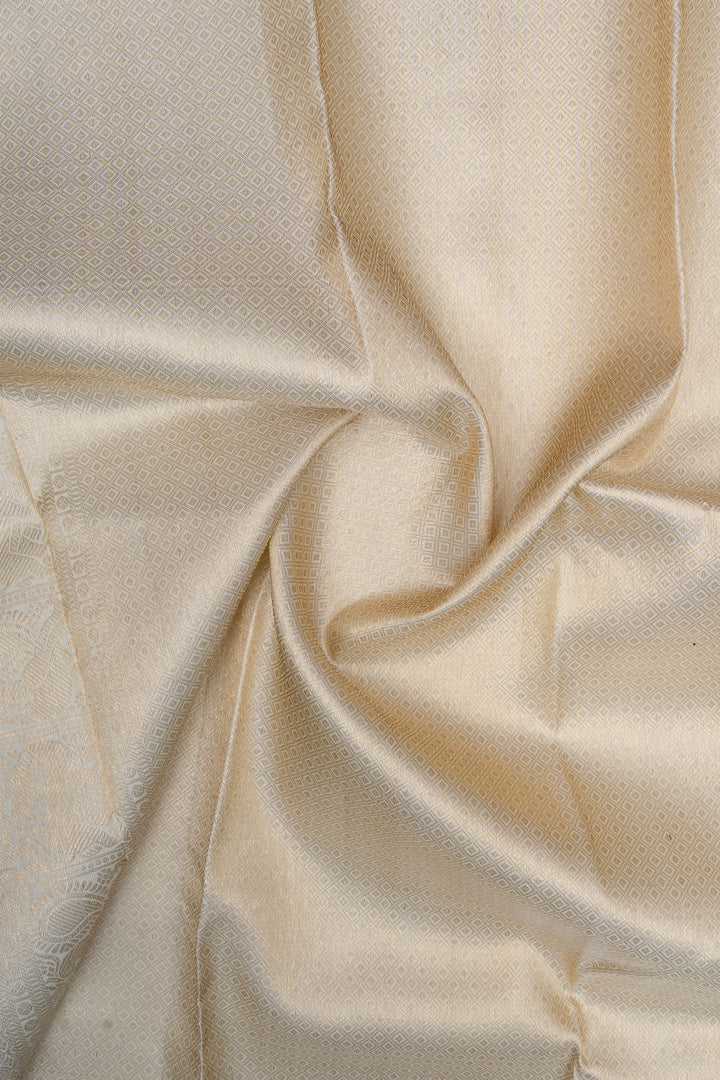 Black and ivory traditional pure kanchipuram silk saree