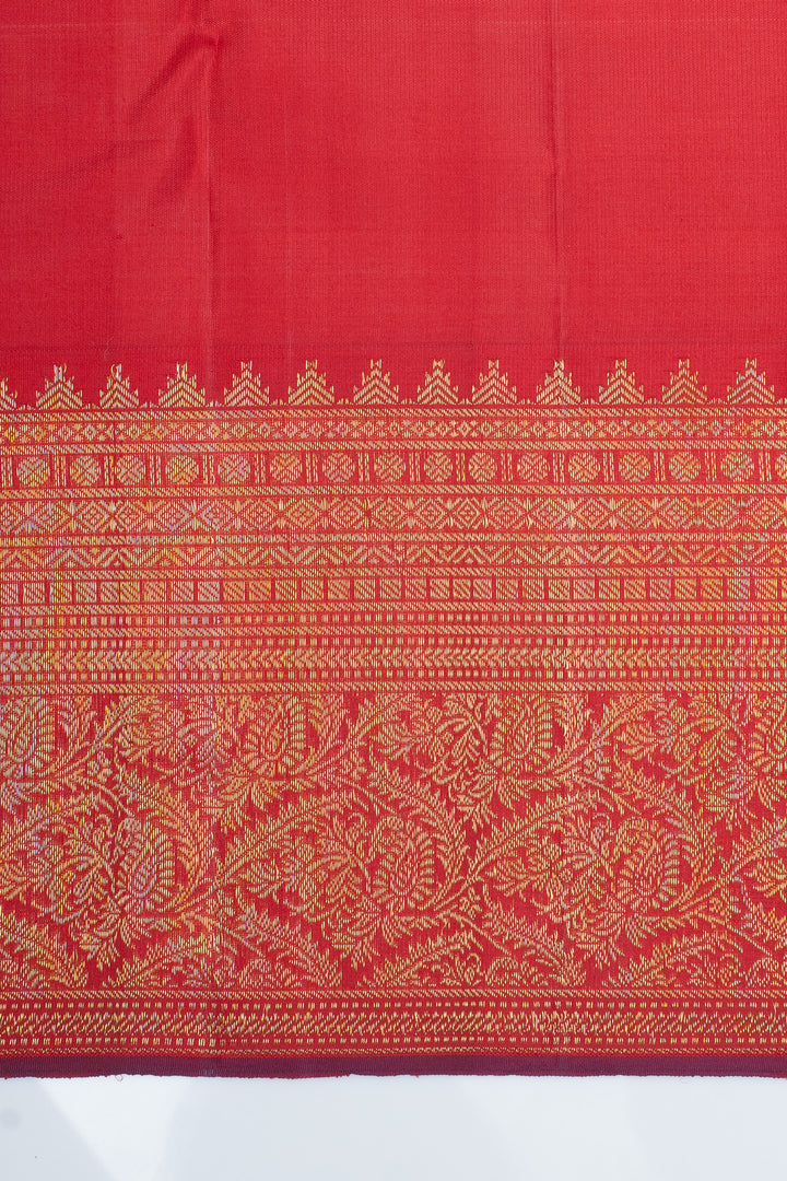 Black and white checks turning border pure kanchipuram silk saree