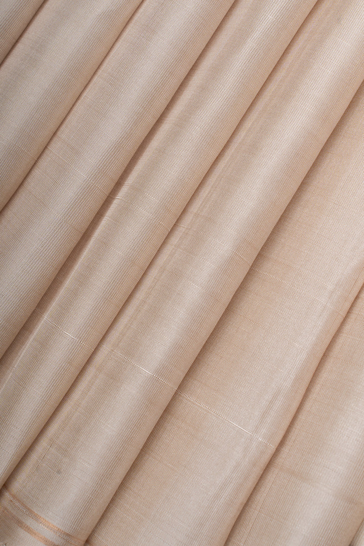 Ivory pure soft silk saree