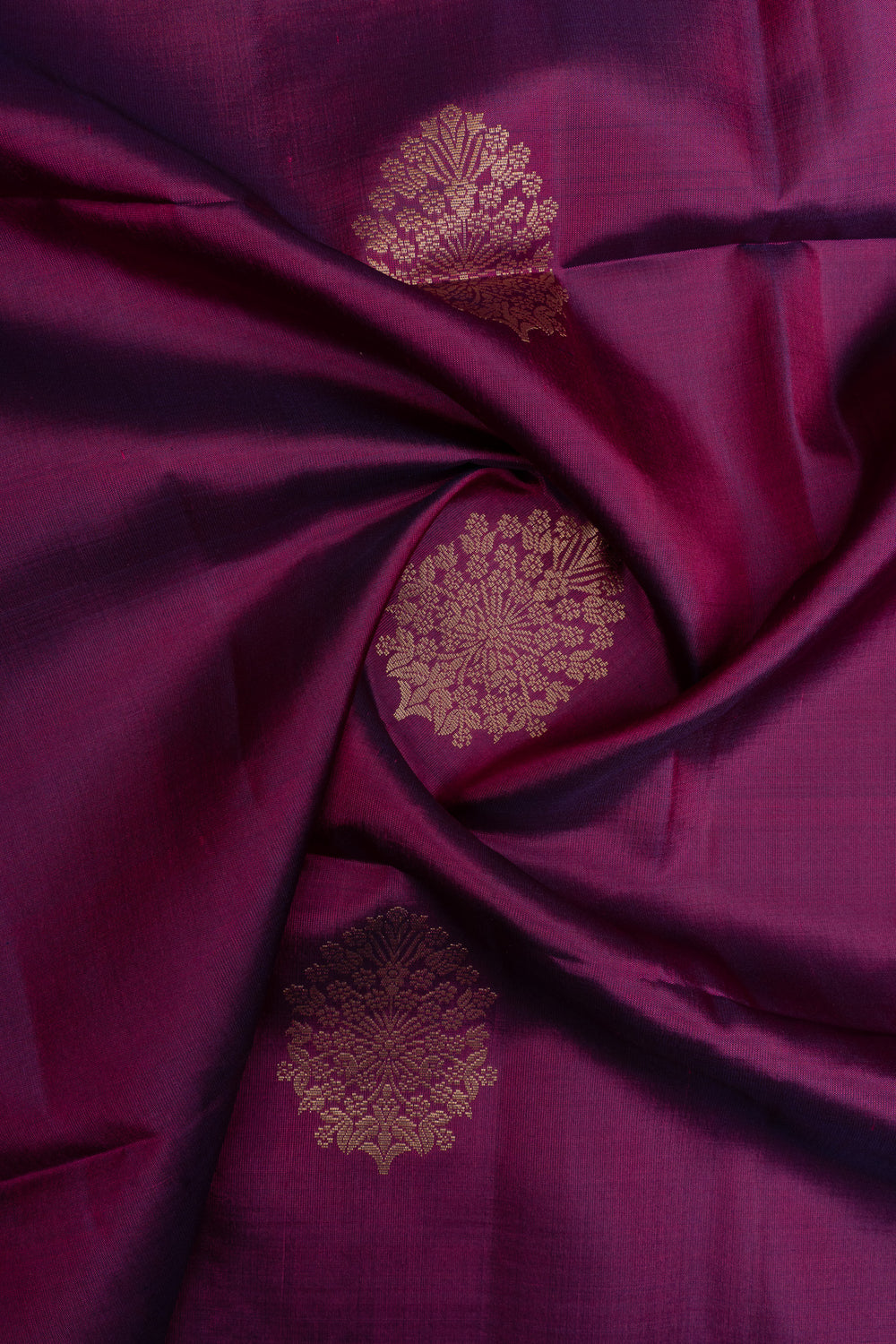 Purple brocade pure soft silk saree