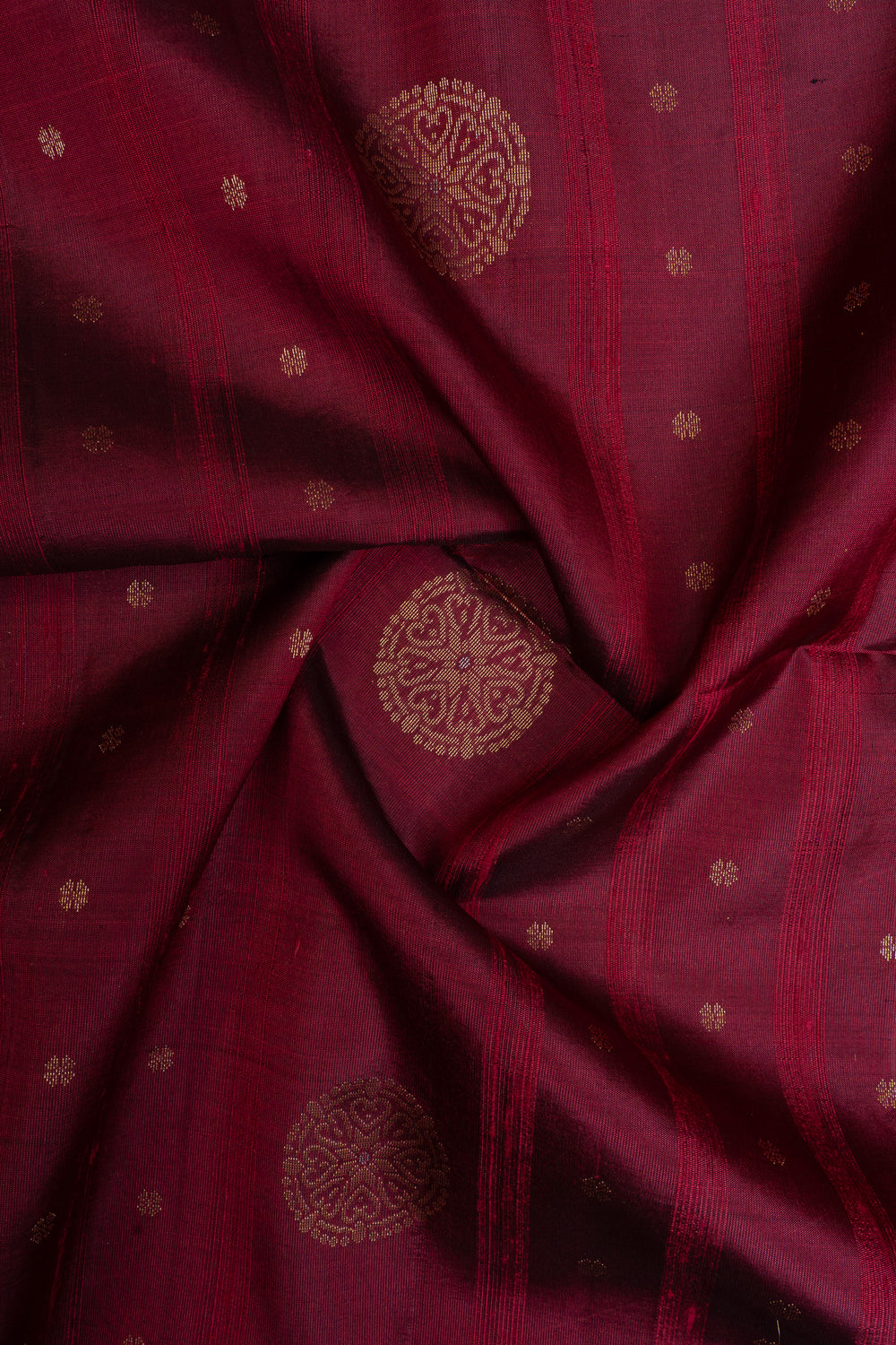 Maroon traditional borderless pure soft silks saree