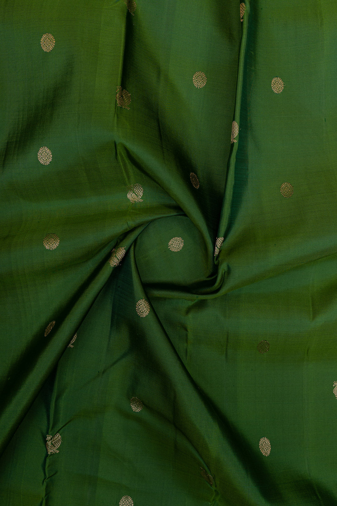 Green Varisaipettu pure Kanchipuram silk saree