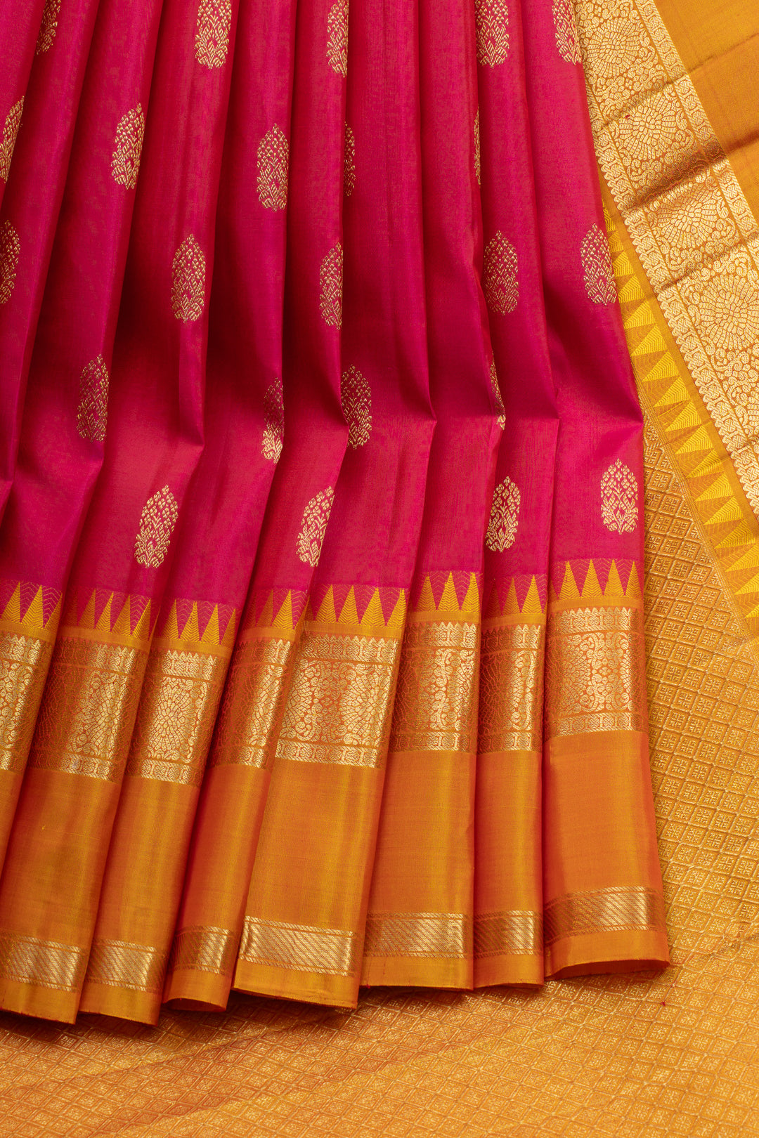 Red traditional pure kanchipuram silk saree