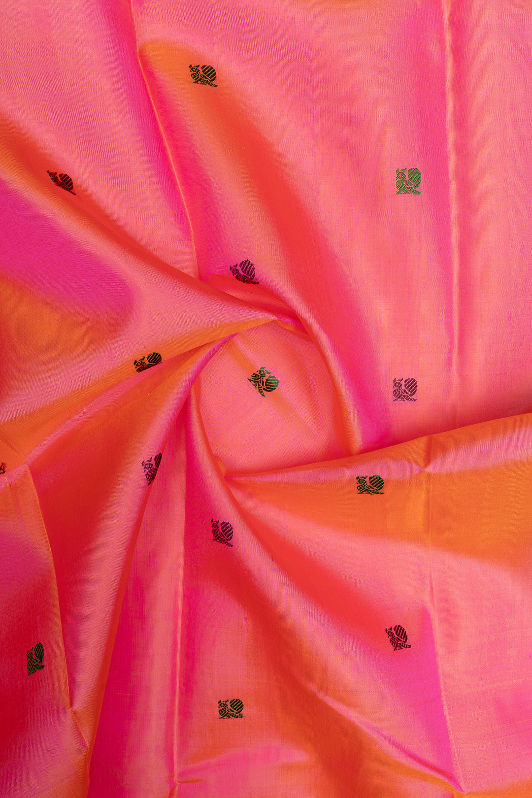 Pink threadwork pure kanchipuram silk saree