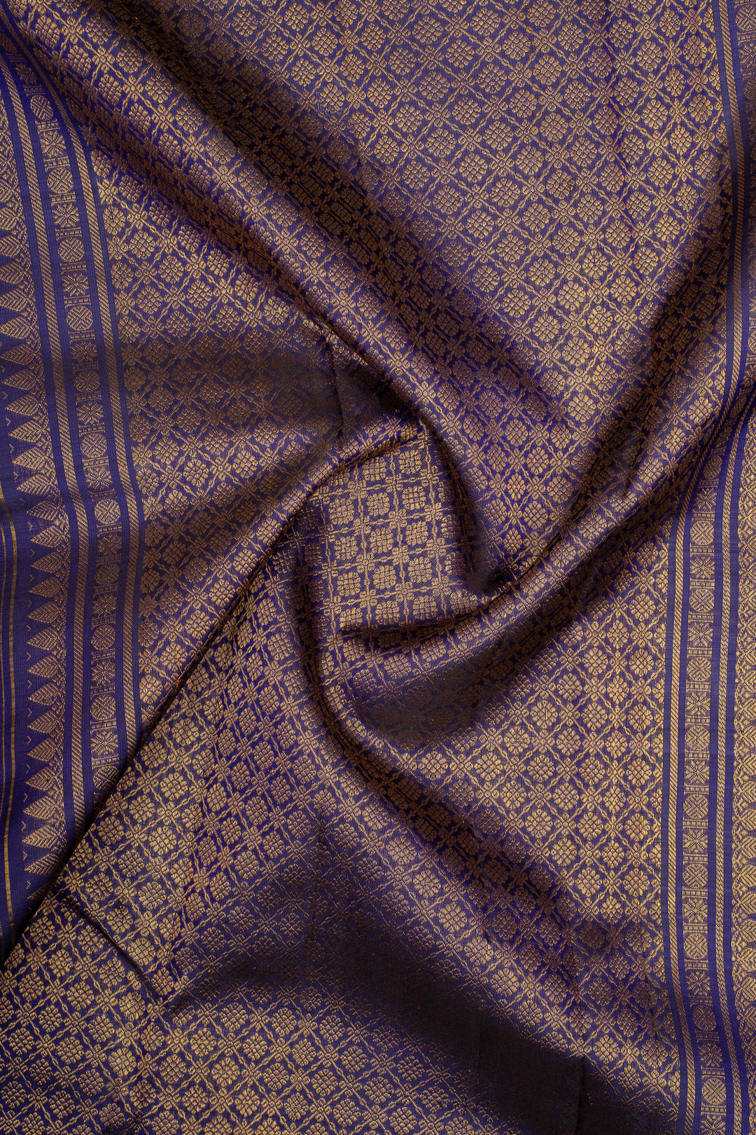 Beige and Off White Pure Dupion Kanchipuram Silk Saree