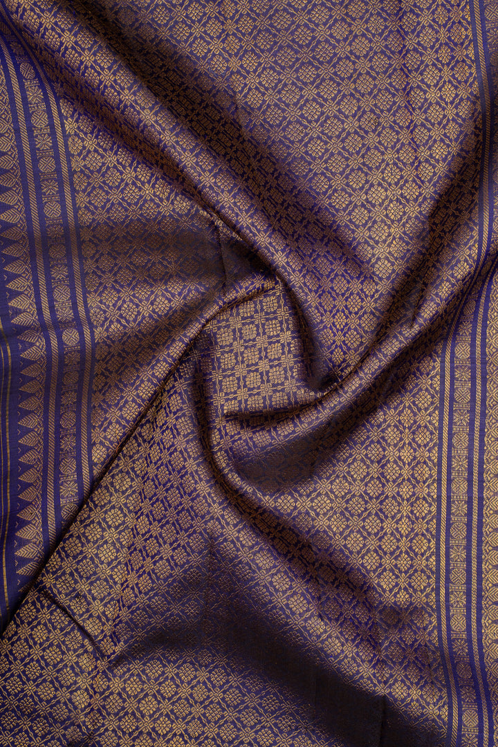 Beige and Off White Pure Dupion Kanchipuram Silk Saree