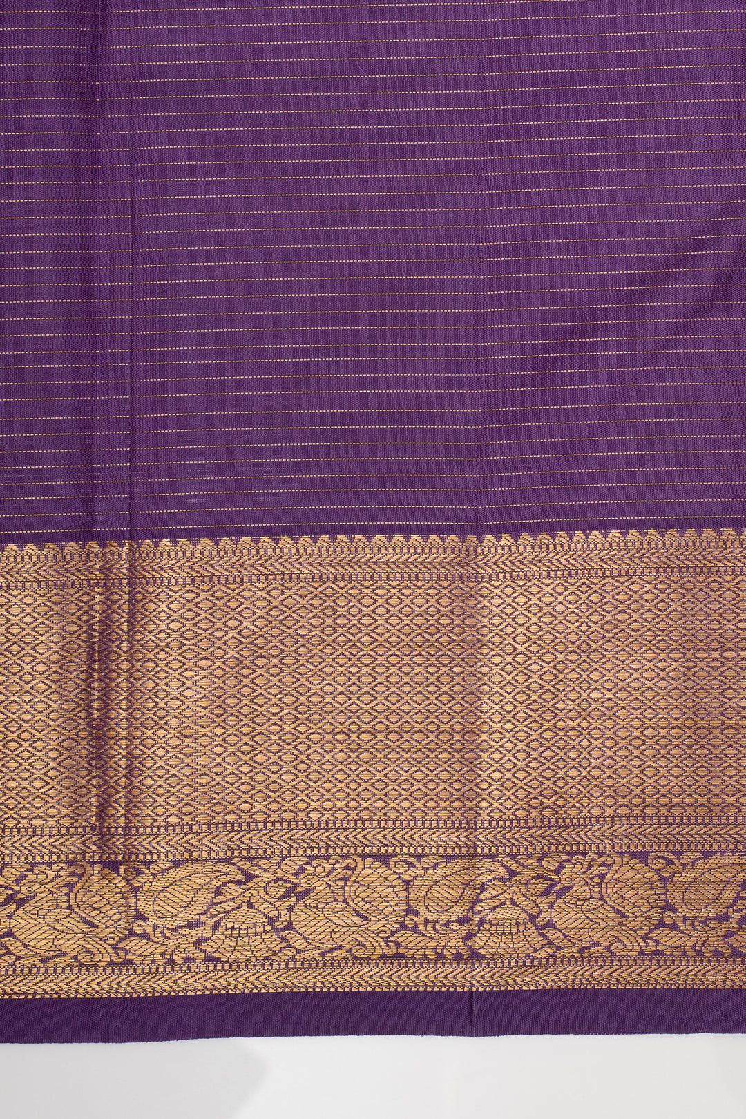 Purple Zari Checks Pure Kanchipuram Silk Saree