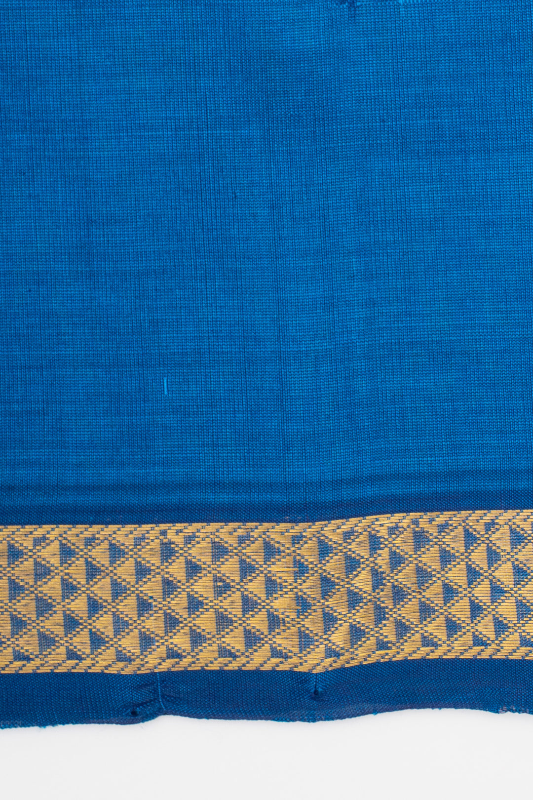 Peacock Blue Checks Pure Silk Cotton Saree
