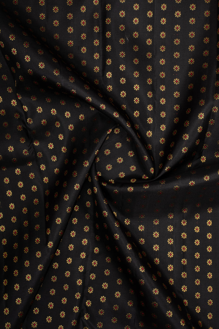 Black and Meenakari Pure Kanchipuram Silk Saree