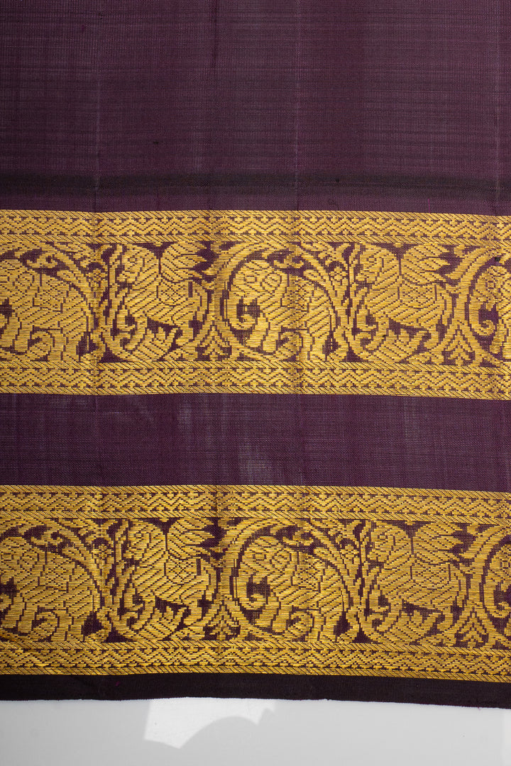 Rexona Green &amp; Jamun Rettai Pettu Pure Kanchipuram Silk Saree