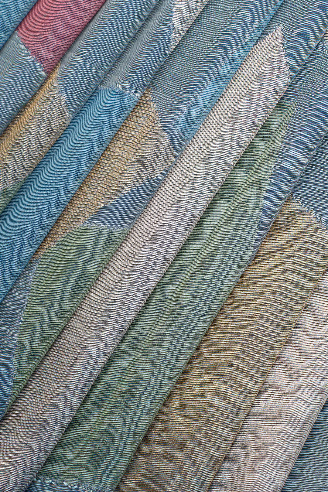 Blue Geometric Concept 8 Kol Pure Kanchipuram Silk Saree