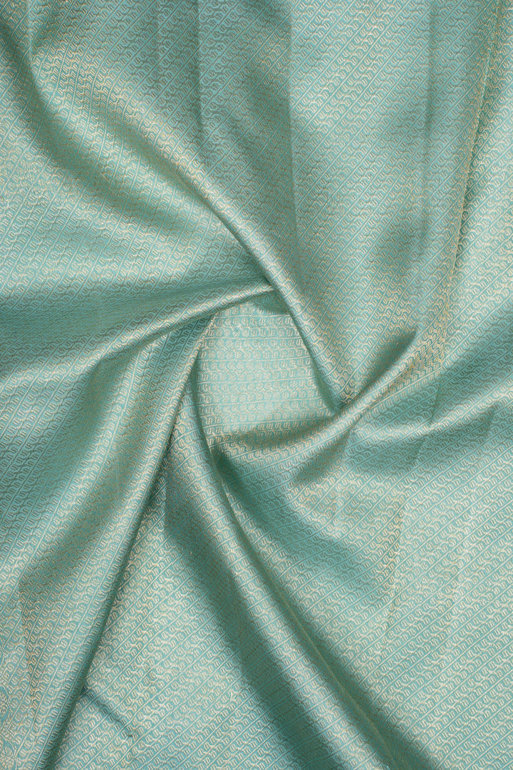 Pastel blue Palum pazhamum multi checks pure kanchipuram silk saree