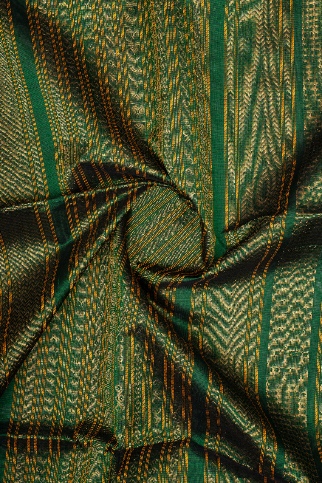 Mustard Stripes Pure Silk Cotton Saree