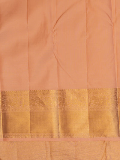 Baby pink brocade pure Kanchipuram silk saree