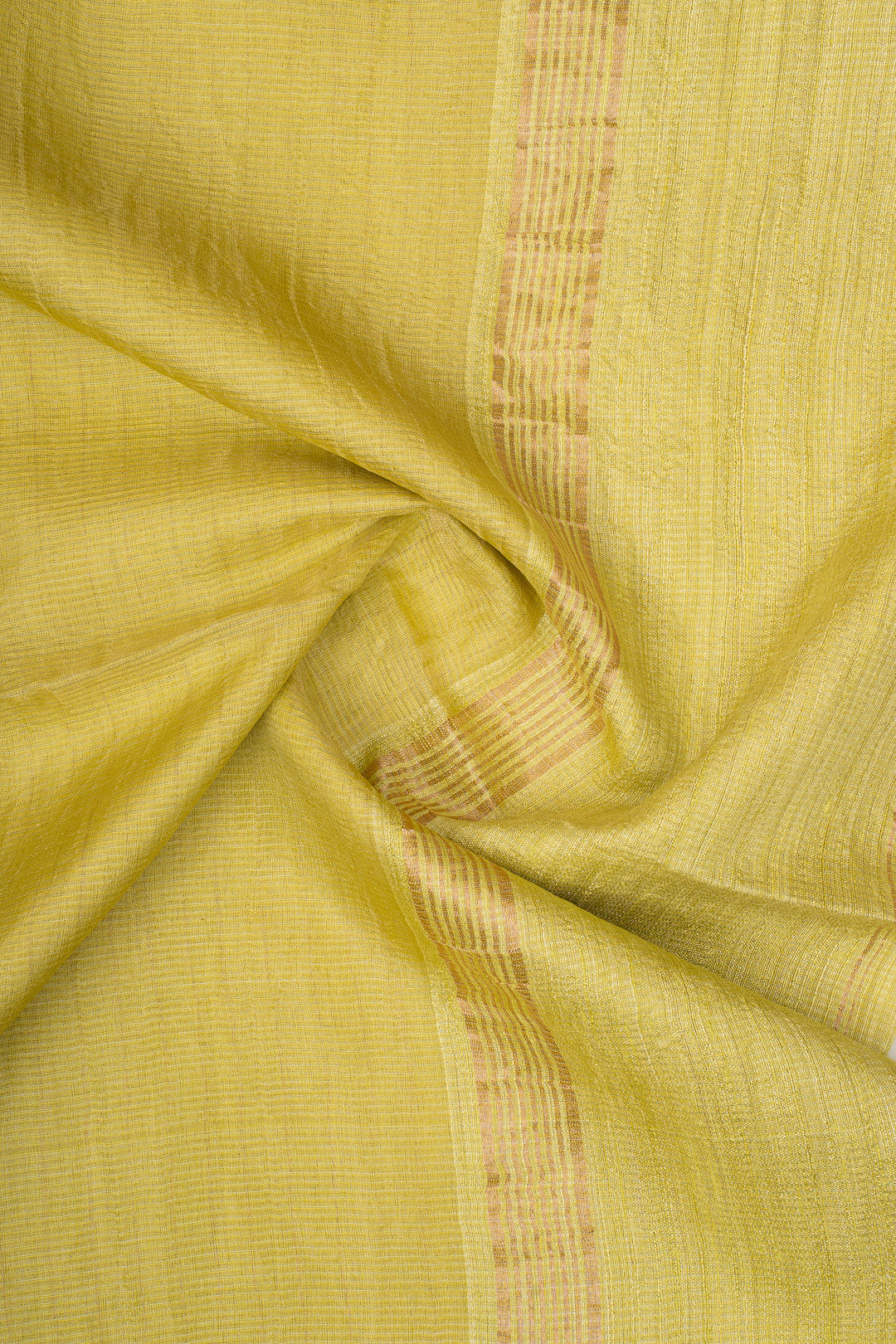 Lime Green Sequins Pure Handloom Organza Muslin Pure Tussar Saree
