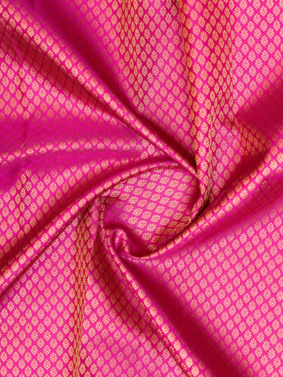 Magenta Pink Brocade Pure Kanchipuram Silk Saree