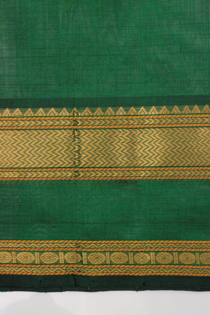 Mustard Stripes Pure Silk Cotton Saree