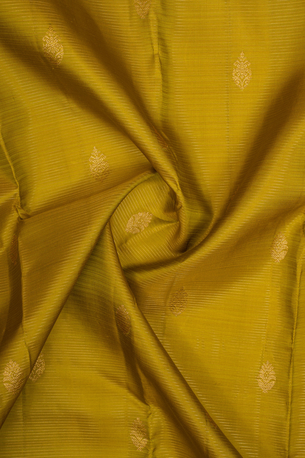 Mehandi Stripes Pure Kanchipuram Silk Saree
