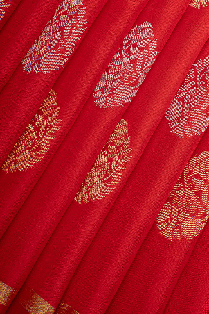 Red Pure Soft Silk Saree