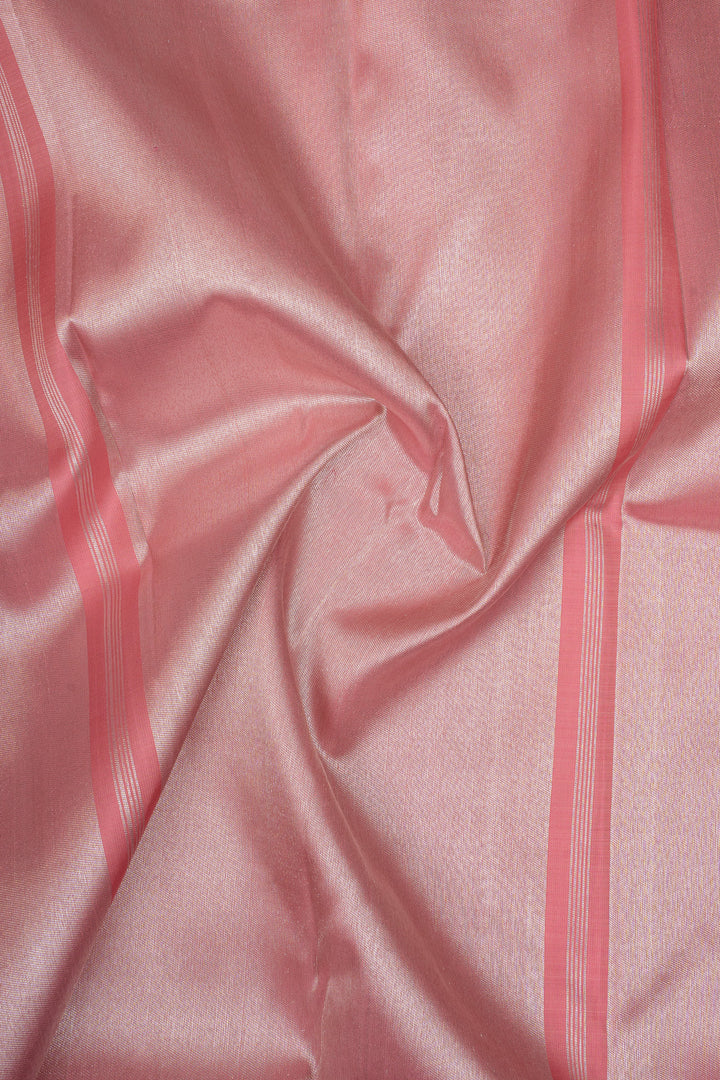 Flamingo Pink Rising 8 Kol Pure Kanchipuram Silk Saree